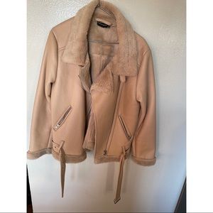 Pretty little thing Fur leather jacket